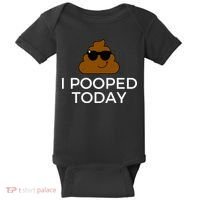 I Pooped Today Funny Poop Baby Bodysuit thumb 0