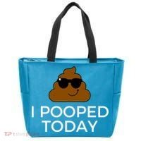 I Pooped Today Funny Poop Tote Bag thumb 0
