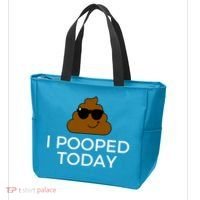 I Pooped Today Funny Poop Tote Bag thumb 3