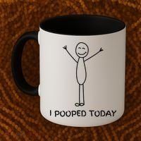 I Pooped Today Funny Poop Coffee Mug thumb 2