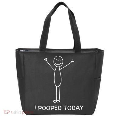 I Pooped Today Funny Poop Tote Bag