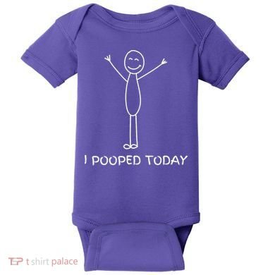 I Pooped Today Funny Poop Baby Bodysuit