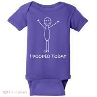 I Pooped Today Funny Poop Baby Bodysuit thumb 0