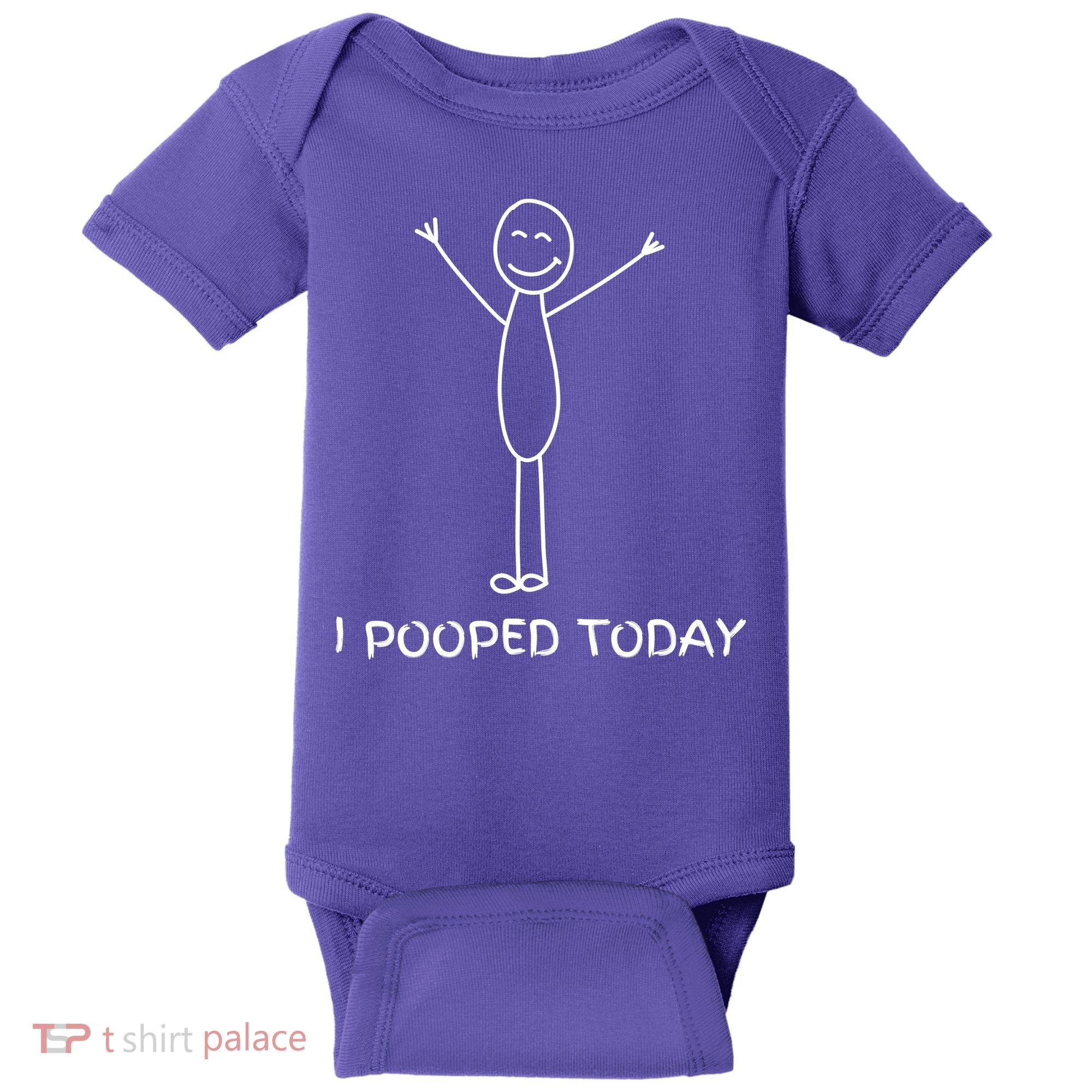 I Pooped Today Funny Poop Baby Bodysuit