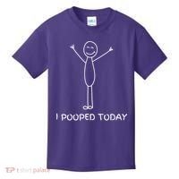 I Pooped Today Funny Poop Kids T-Shirt thumb 0