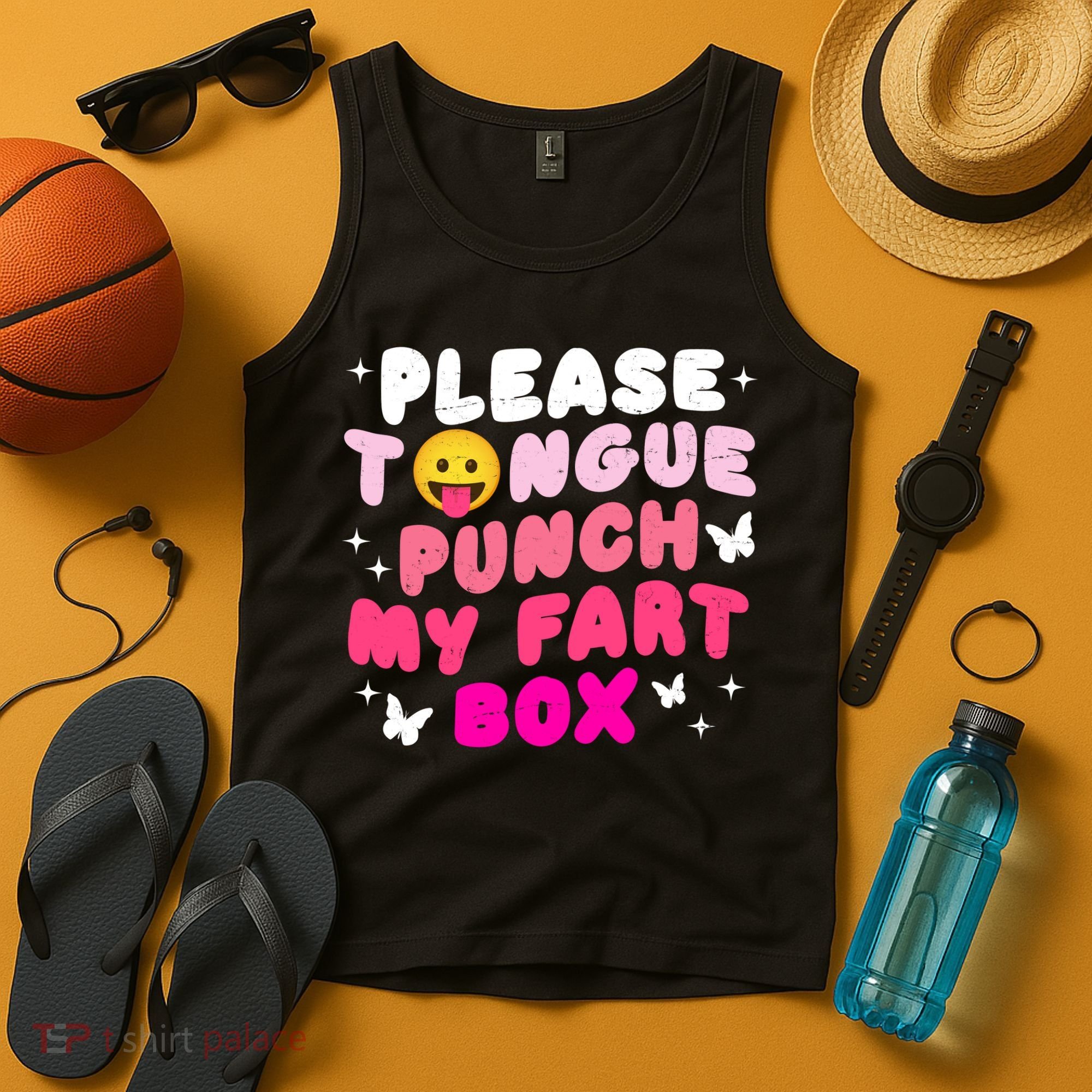 Inappropriate Please Tongue Punch My Fart Box Funny Tank Top