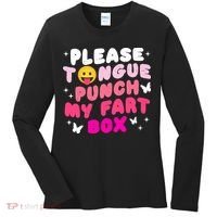 Inappropriate Please Tongue Punch My Fart Box Funny Women's Long Sleeve Shirt thumb 0