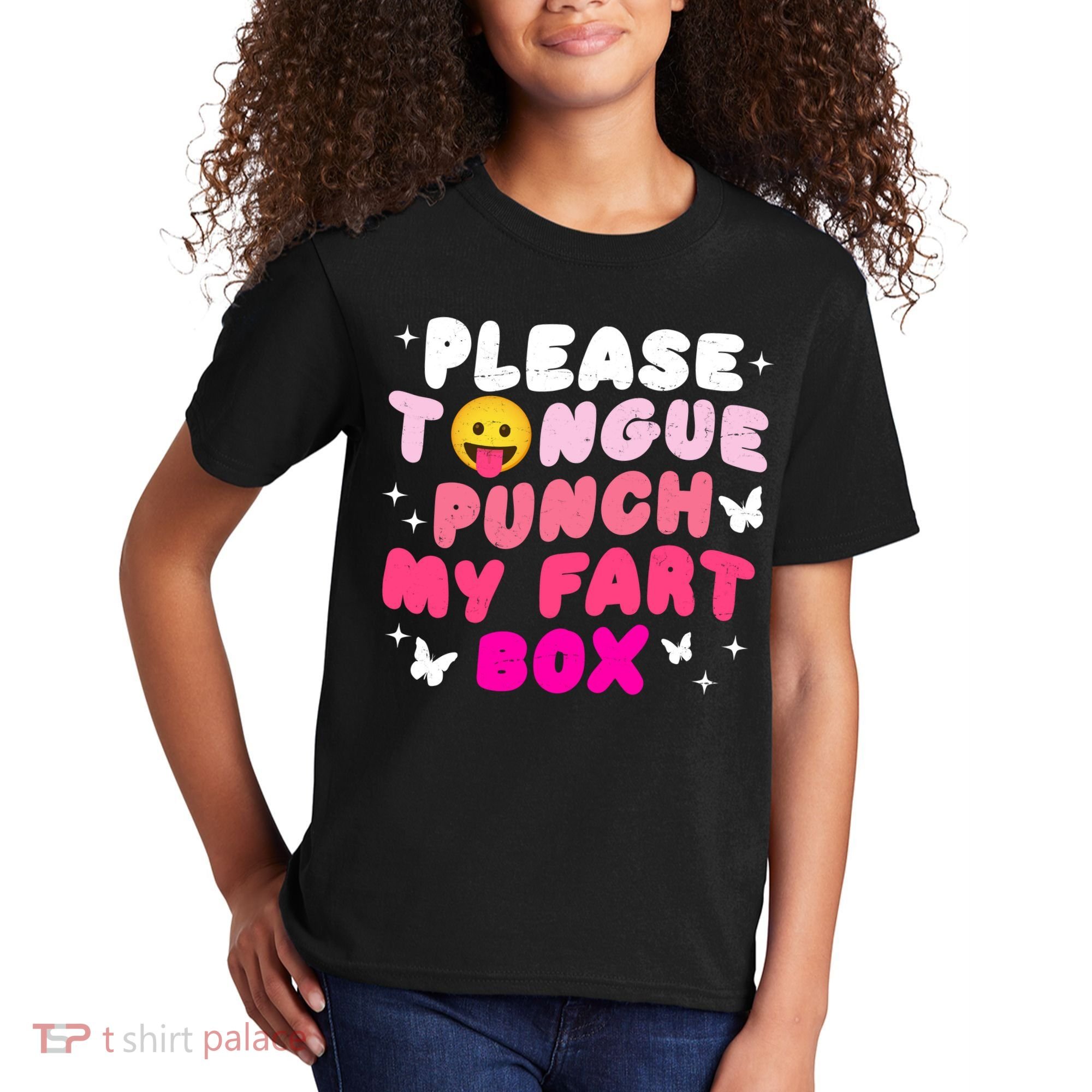 Inappropriate Please Tongue Punch My Fart Box Funny Kids T-Shirt