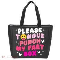 Inappropriate Please Tongue Punch My Fart Box Funny Tote Bag thumb 0