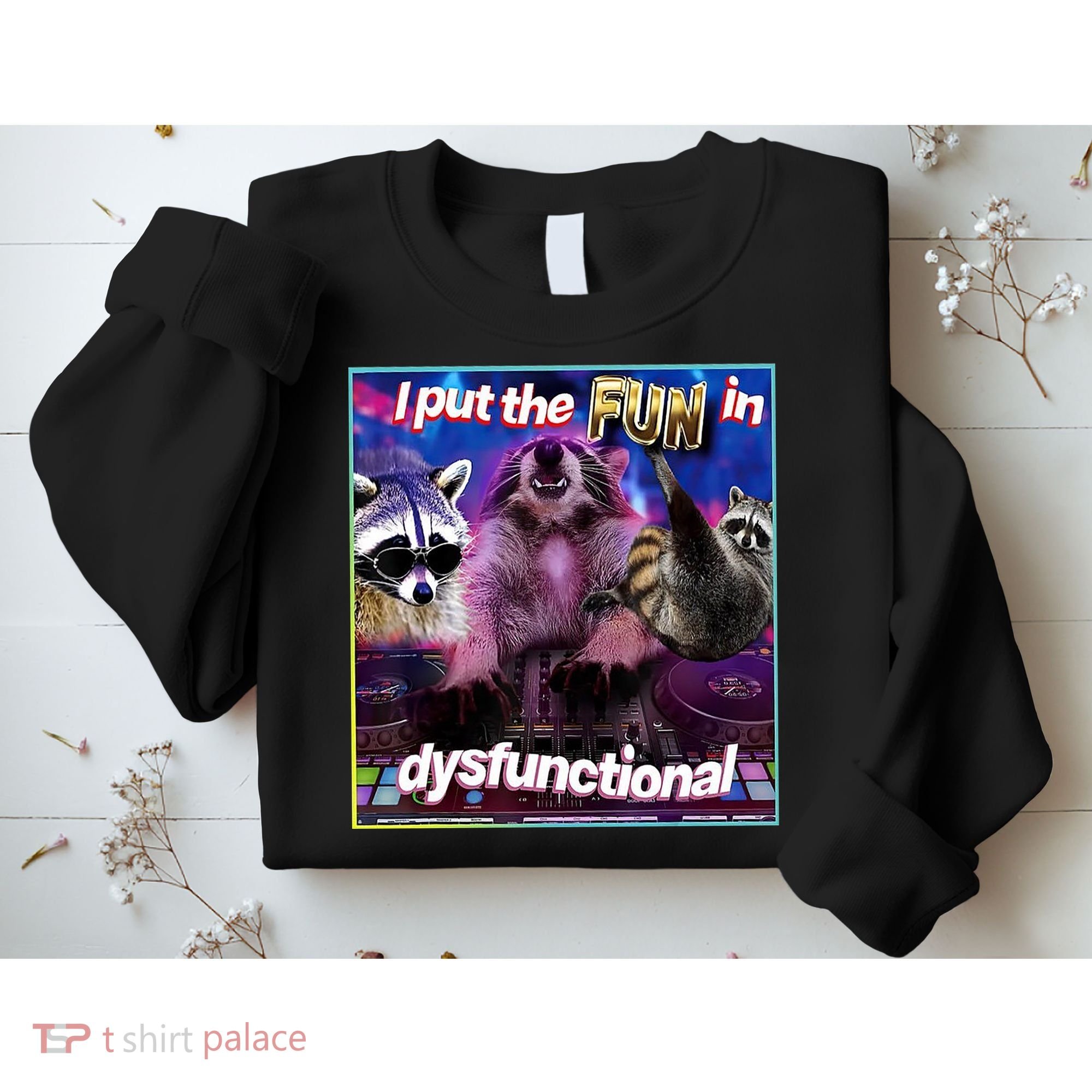 I Put The Sun Dysfunctional Racoon Meme Sweatshirt