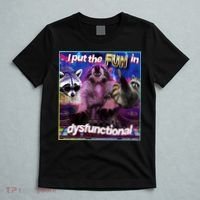 I Put The Sun Dysfunctional Racoon Meme T-Shirt thumb 5