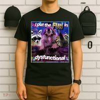I Put The Sun Dysfunctional Racoon Meme T-Shirt thumb 6