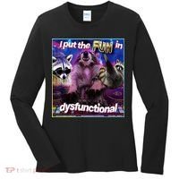 I Put The Sun Dysfunctional Racoon Meme Women's Long Sleeve Shirt thumb 0
