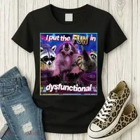 I Put The Sun Dysfunctional Racoon Meme Women's T-Shirt thumb 3