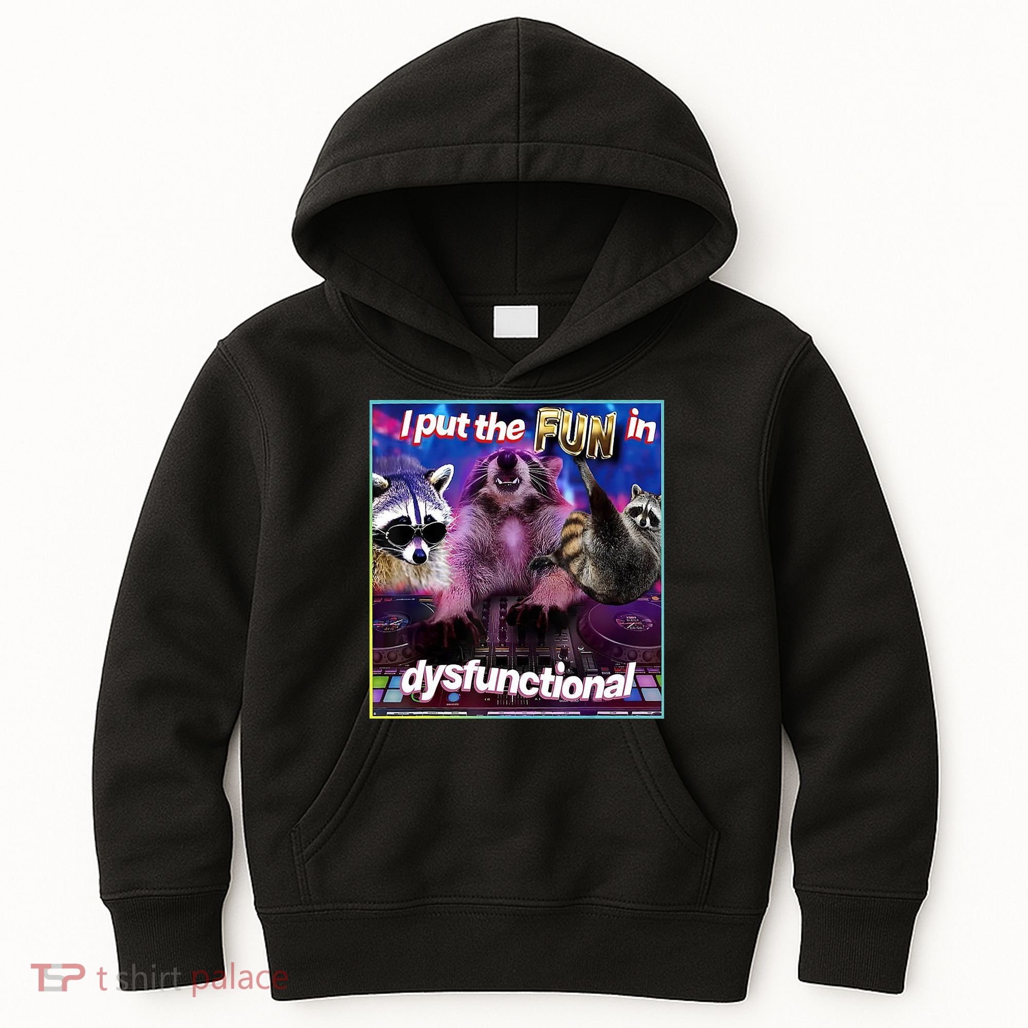I Put The Sun Dysfunctional Racoon Meme Kids Hoodie