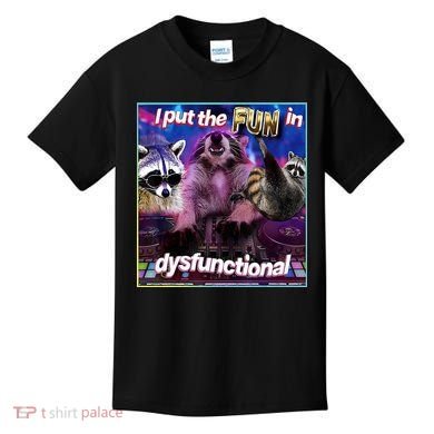 I Put The Sun Dysfunctional Racoon Meme Kids T-Shirt