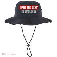 I PUT THE SEXY IN DYSLEXIA Funny Sarcastic Playful Witty Bucket Hat thumb 0