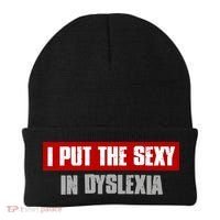 I PUT THE SEXY IN DYSLEXIA Funny Sarcastic Playful Witty Beanie thumb 0