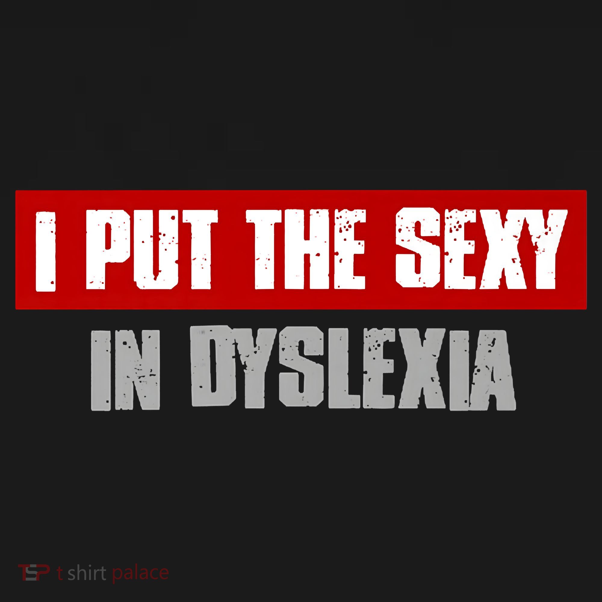 I PUT THE SEXY IN DYSLEXIA Funny Sarcastic Playful Witty Women's Tank Top