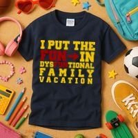I Put The Fun In Dysfunctional Family Vacation Kids T-Shirt thumb 3