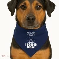 I Pooped Today USA-Made Doggie Bandana thumb 1