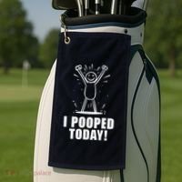 I Pooped Today Golf Towel thumb 2