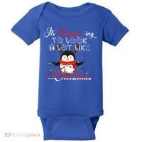 ItS Penguining To Look A Lot Like Christmas Penguin Gift Baby Bodysuit thumb 0