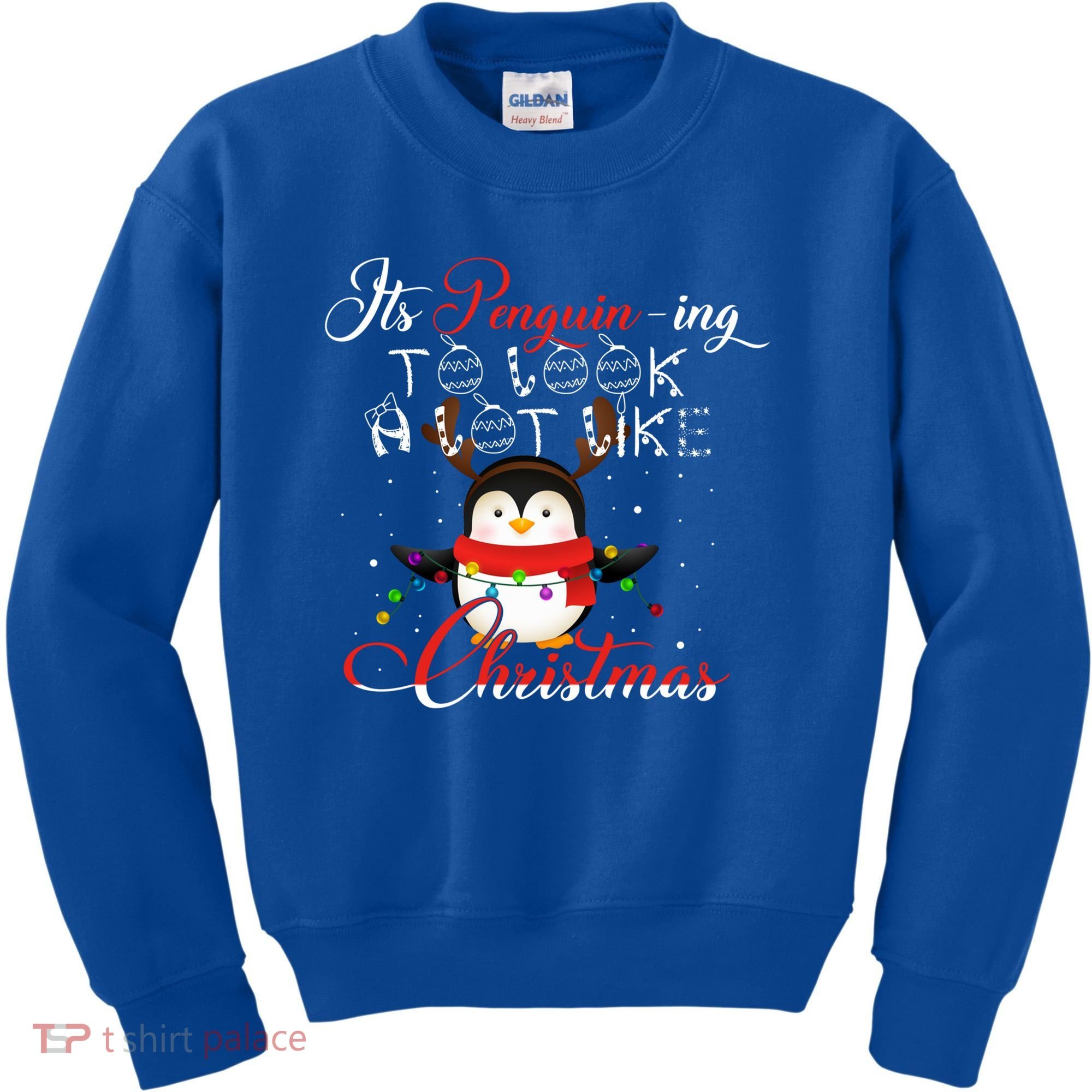 ItS Penguining To Look A Lot Like Christmas Penguin Gift Kids Sweatshirt
