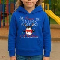 ItS Penguining To Look A Lot Like Christmas Penguin Gift Kids Hoodie thumb 3