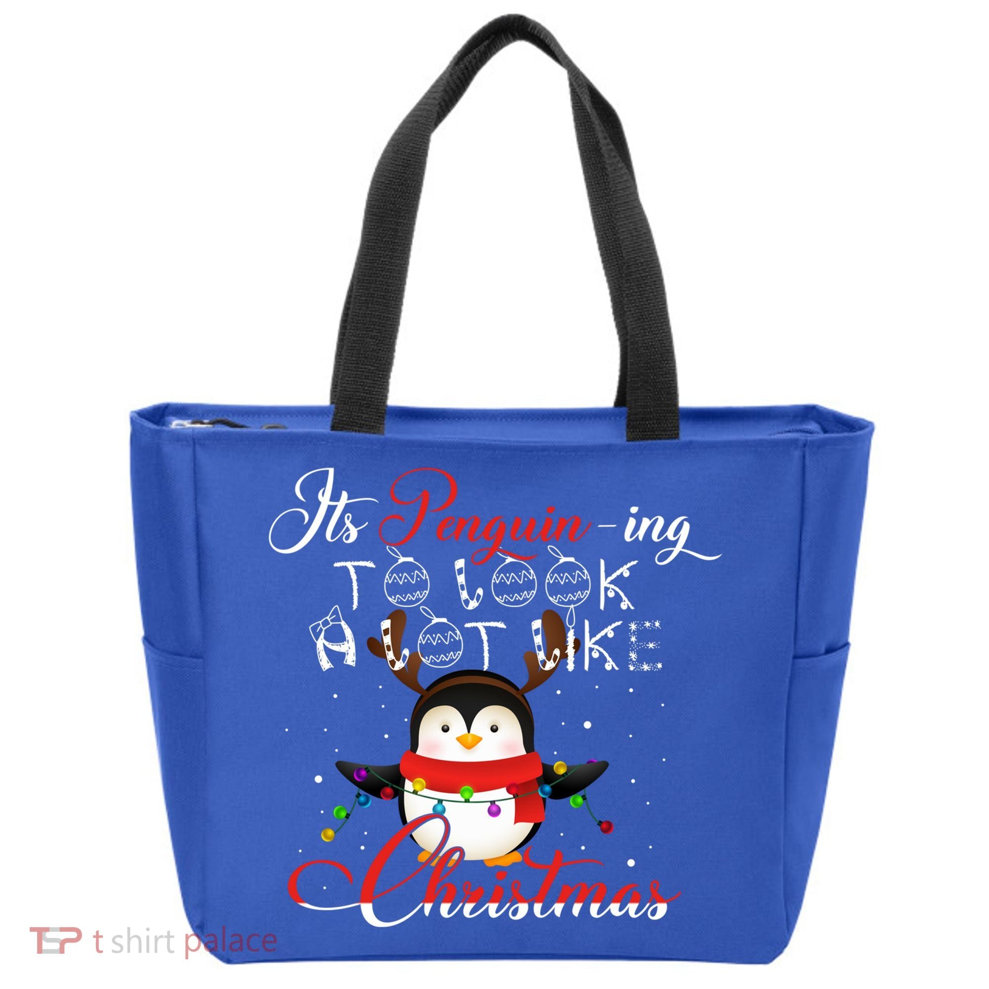 ItS Penguining To Look A Lot Like Christmas Penguin Gift Tote Bag