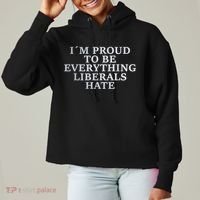 Im Proud To Be Everything Liberals Hate Anti Social Ladies Heavyweight Boxy Pullover Hoodie thumb 0