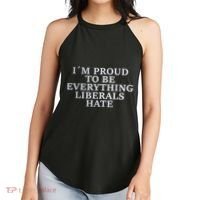 Im Proud To Be Everything Liberals Hate Anti Social Women's Perfect Tri Rocker Tank thumb 2