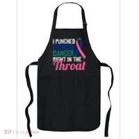 I Punched Thyroid Cancer Right In The Throat Awareness Funny Apron thumb 0