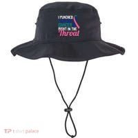 I Punched Thyroid Cancer Right In The Throat Awareness Funny Bucket Hat thumb 0