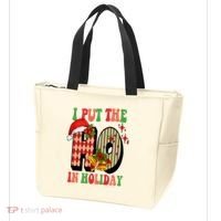 I Put The Ho In Holiday Festive Christmas Funny Tote Bag thumb 3