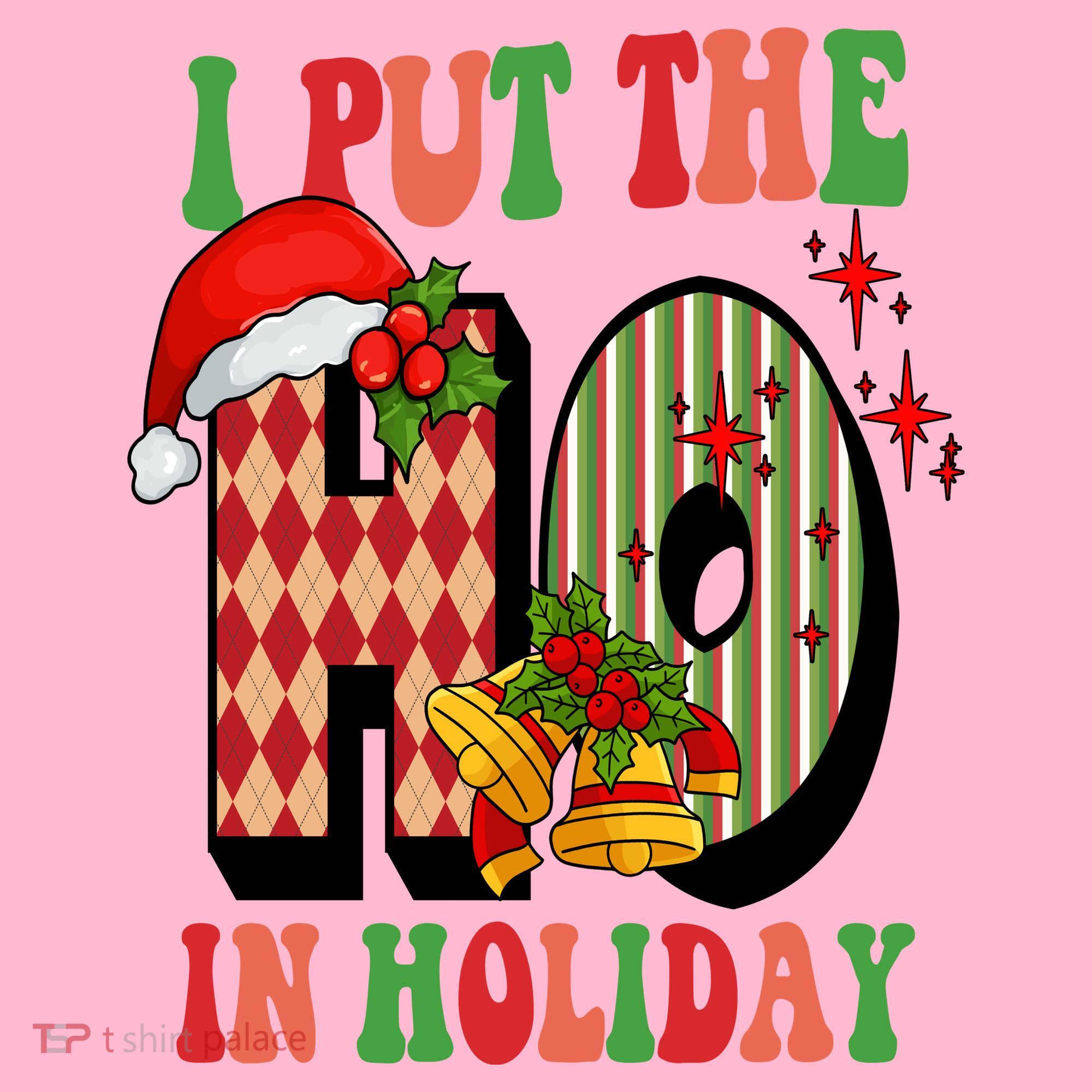 I Put The Ho In Holiday Festive Christmas Funny Coaster