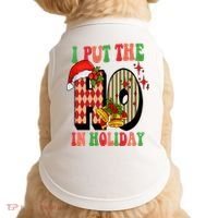 I Put The Ho In Holiday Festive Christmas Funny Doggie Tank thumb 0