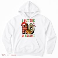 I Put The Ho In Holiday Festive Christmas Funny Hoodie thumb 0