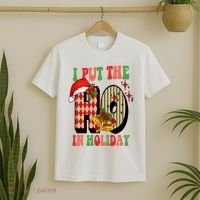 I Put The Ho In Holiday Festive Christmas Funny T-Shirt thumb 2