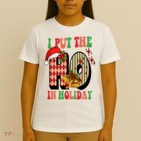 I Put The Ho In Holiday Festive Christmas Funny T-Shirt thumb 4