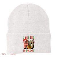 I Put The Ho In Holiday Festive Christmas Funny Beanie thumb 0