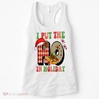 I Put The Ho In Holiday Festive Christmas Funny Women's Tank Top thumb 0