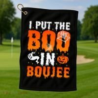 I Put The Boo In Boujee Gift Golf Towel thumb 1