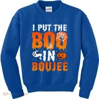 I Put The Boo In Boujee Gift Kids Sweatshirt thumb 0