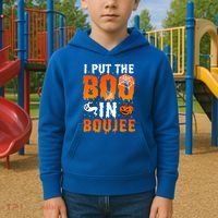 I Put The Boo In Boujee Gift Kids Hoodie thumb 2