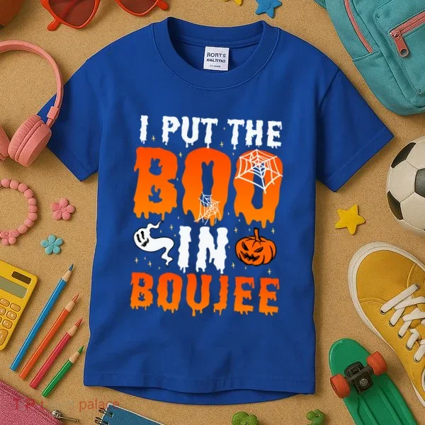 I Put The Boo In Boujee Gift Kids T-Shirt