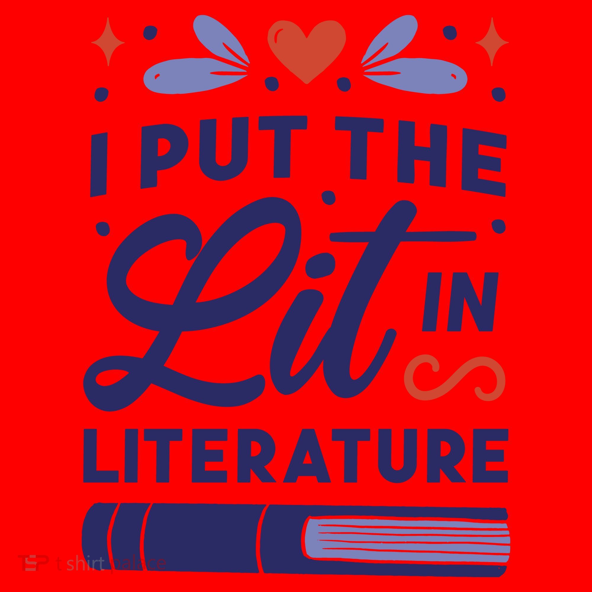 I Put The Lit In Literature Santa Hat