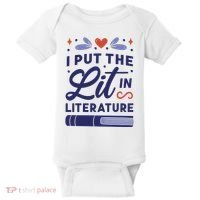 I Put The Lit In Literature Baby Bodysuit thumb 0