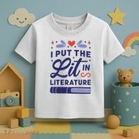 I Put The Lit In Literature Toddler T-Shirt thumb 3