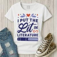 I Put The Lit In Literature Women's T-Shirt thumb 3